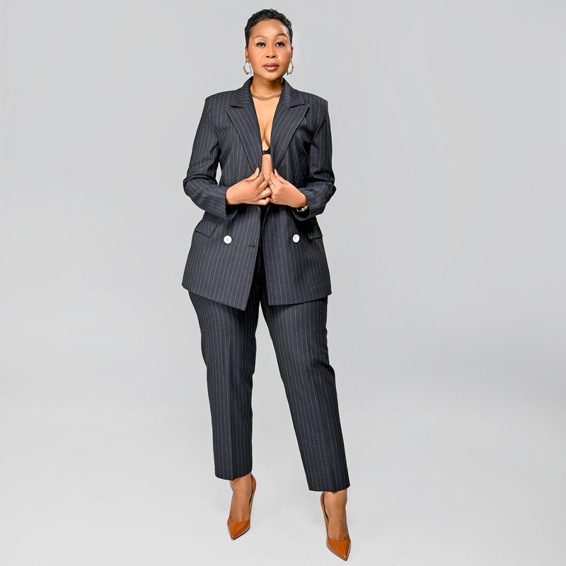 Executive Pinstripe Suit