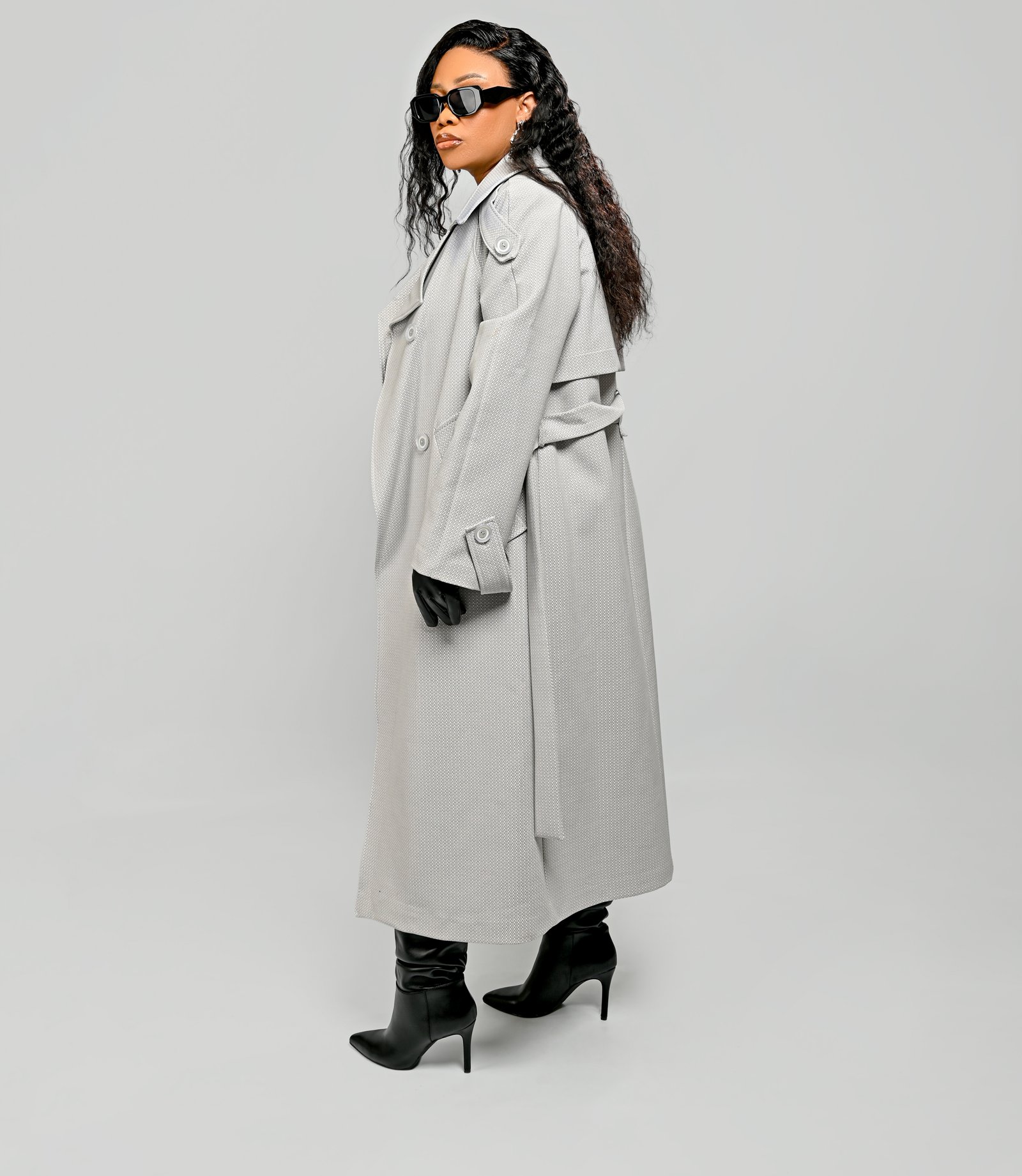 Silver Luxe Trench