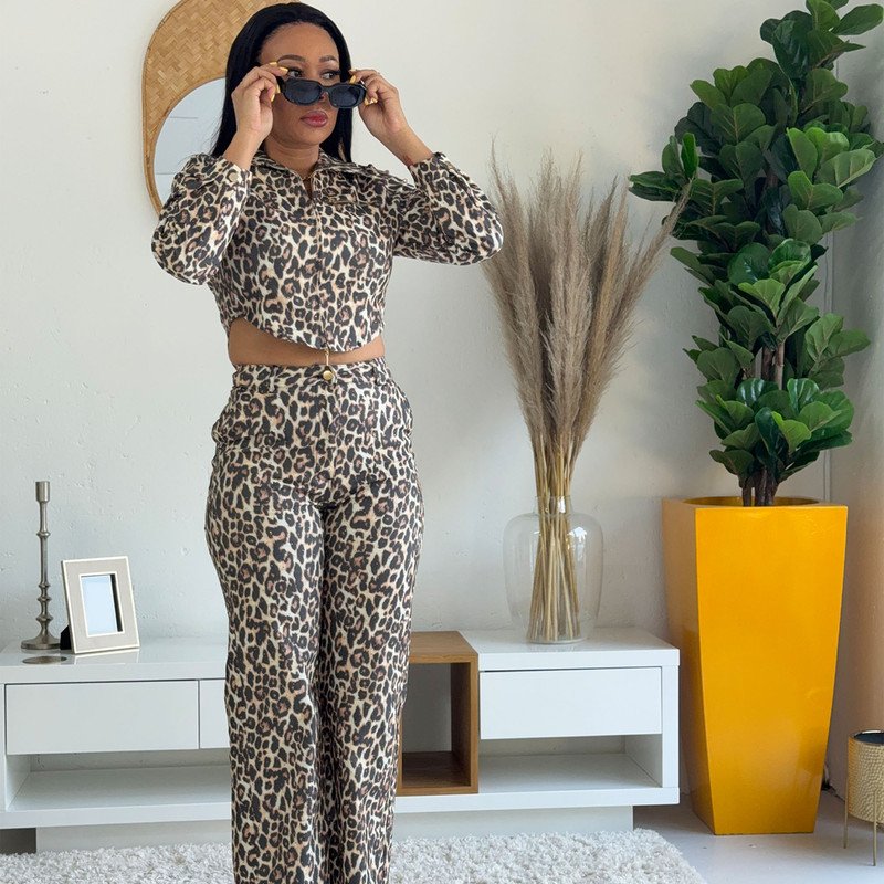 Leopard Luxe Denim Set