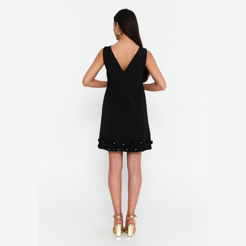 Onyx Fleur Mini Dress