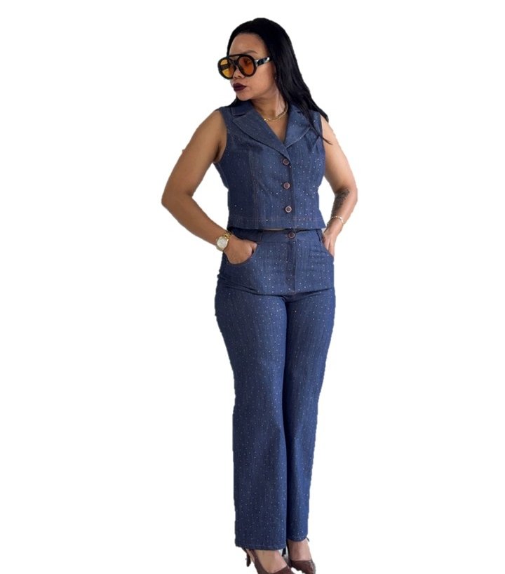 Indigo Stardust Denim Set