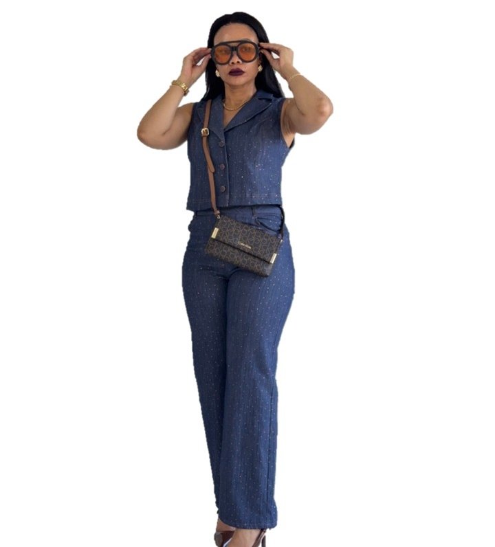 Indigo Stardust Denim Set