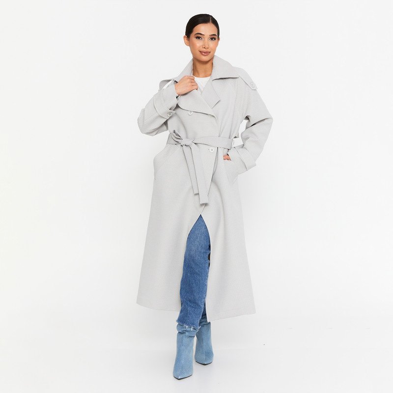 Silver Luxe Trench