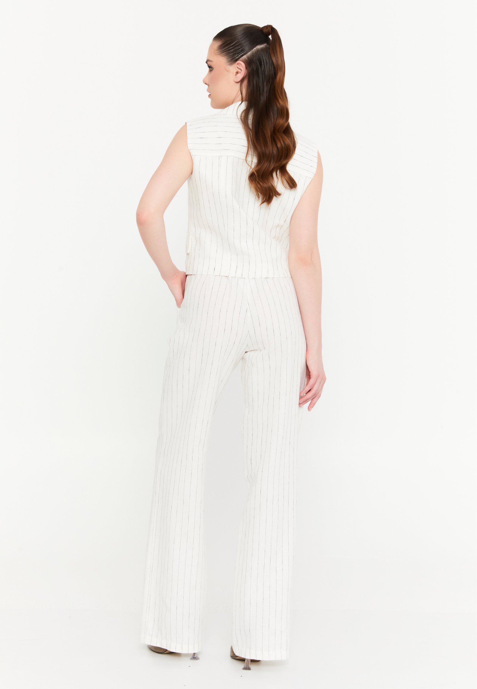 Ivory Pinstripe Set