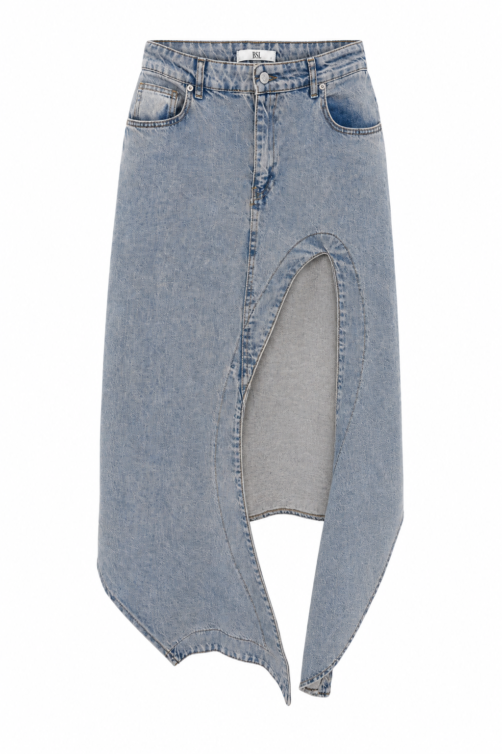 Asymmetrical Denim Skirt