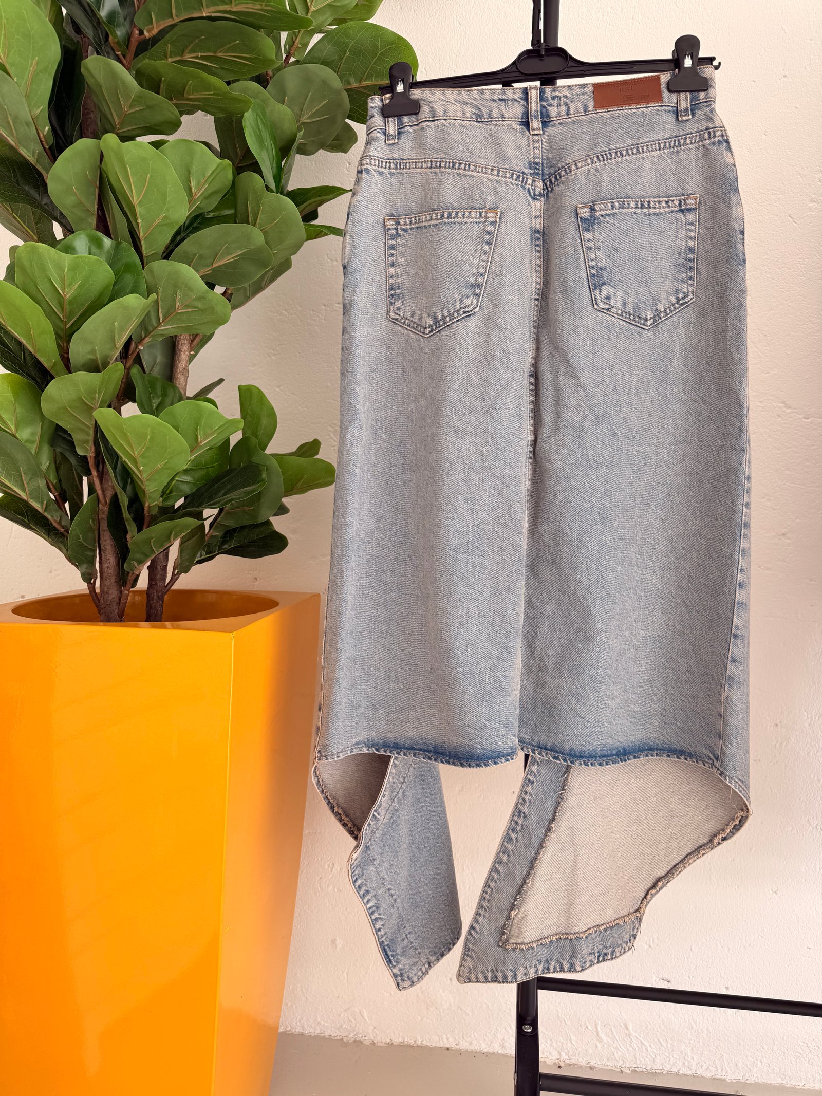 Asymmetrical Denim Skirt