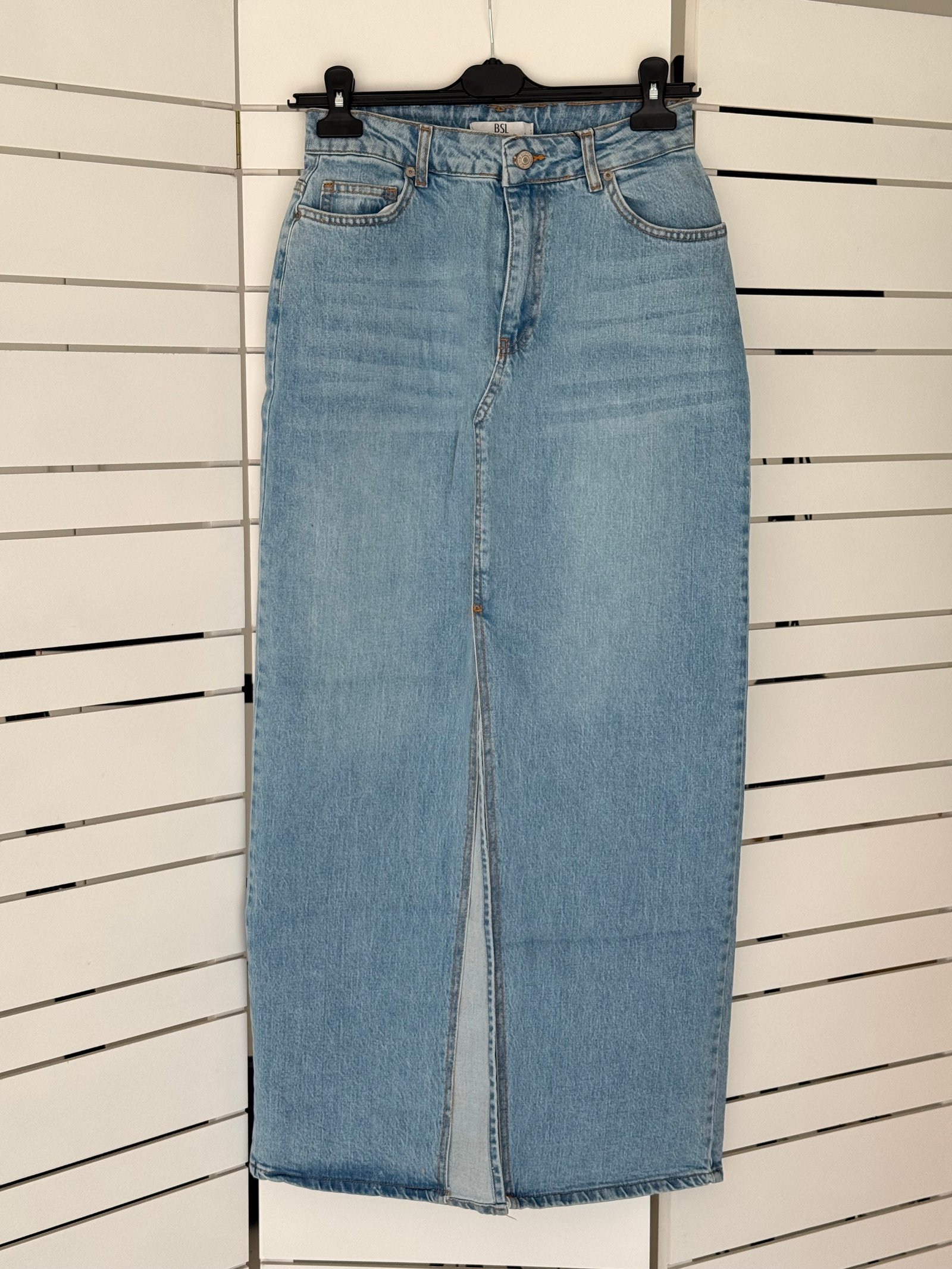 Double Slit Denim Skirt