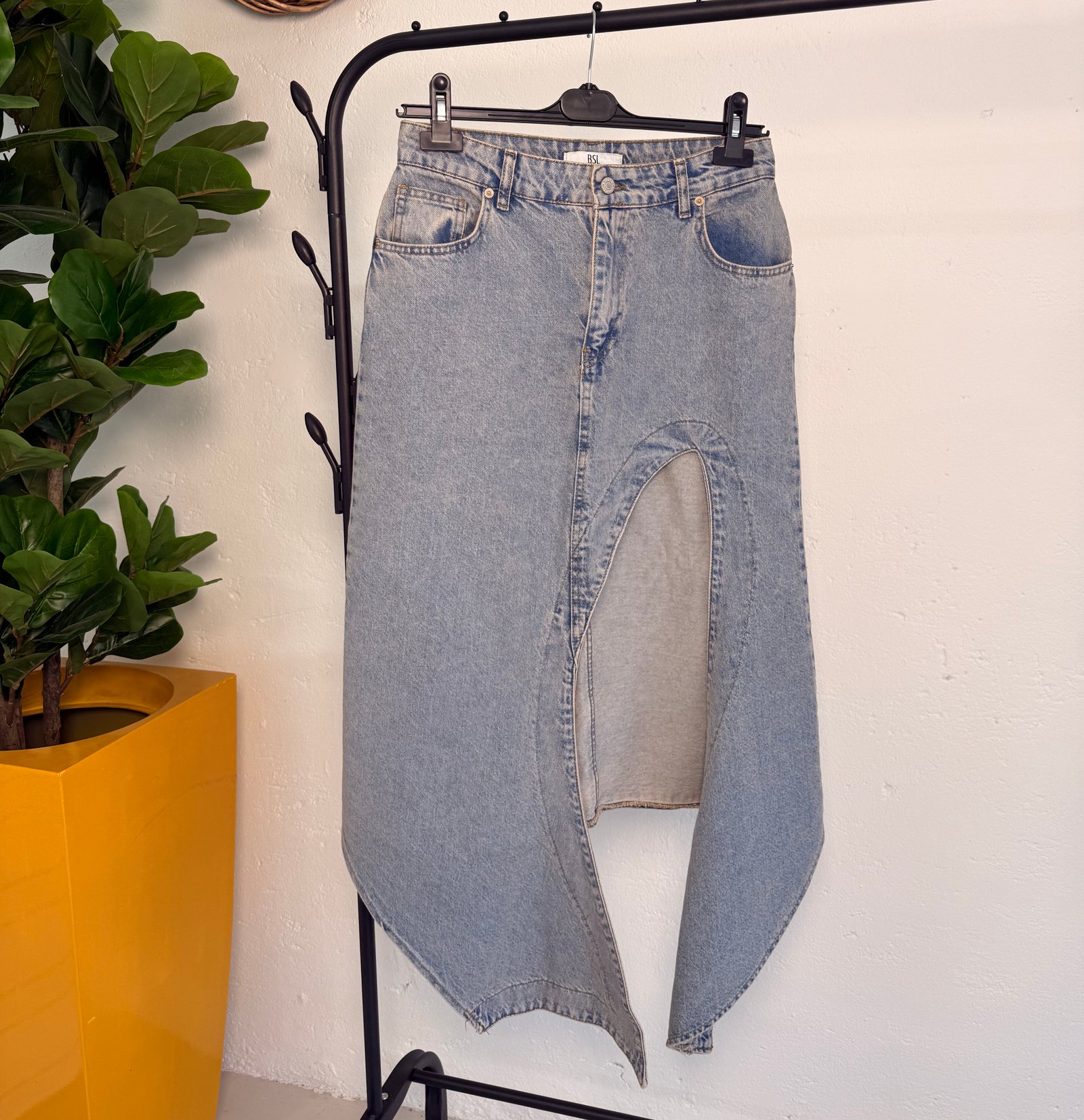 Asymmetrical Denim Skirt