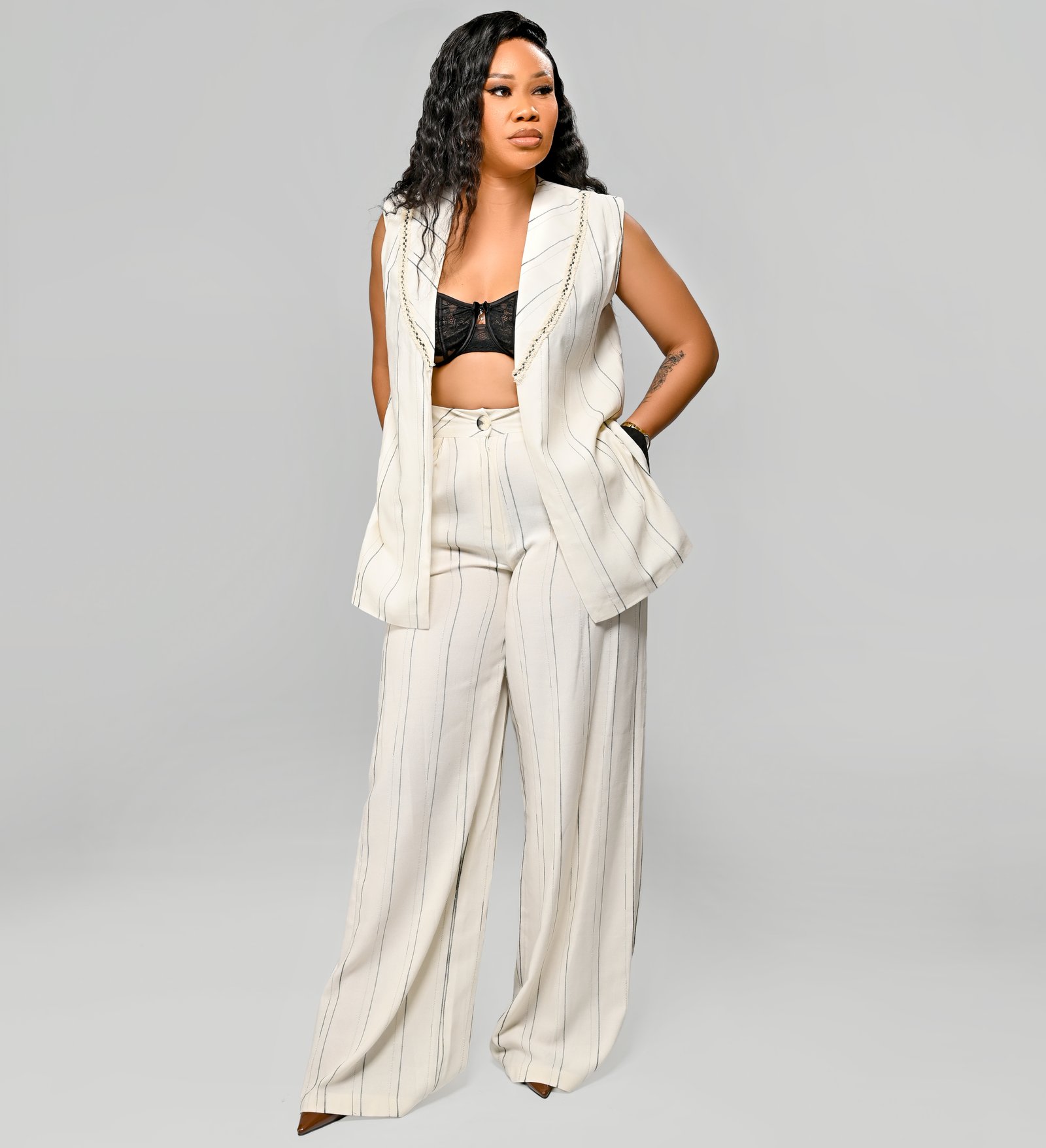 Riviera Pinstripe Set